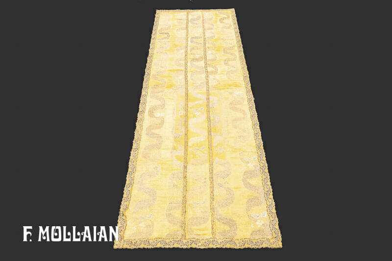 Tessuto antico cinese imperiale in seta e metallo (Kesi) n°:30123488